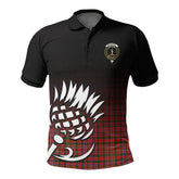 McAlister Modern Tartan Crest Polo Shirt - Thistle Black Style
